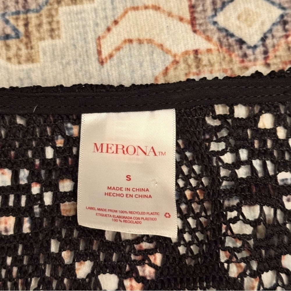 Merona Women’s Black Lace Swimsuit Cover-Up Size Small - Picture 8 of 11